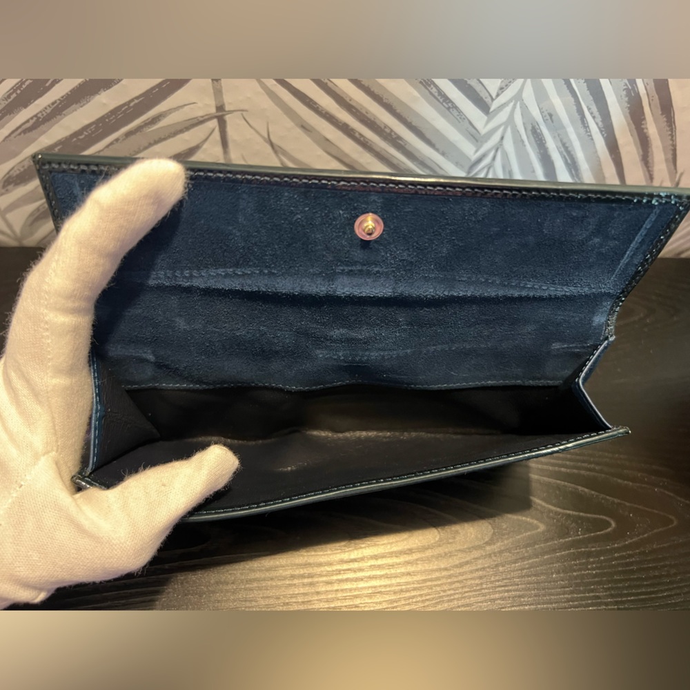 ❌SOLD❌ Gucci Teal Horsebit Print Buckle Wallet With Box - Picture 16 of 17
